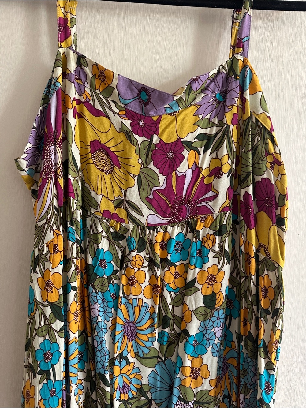 NATURAL LIFE Floral Sunflower Print Dress in Yellow, Purple, Green - Picture 2 of 3